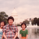 My mother in 1982 with my two older sisters, and pregnant with my brother.